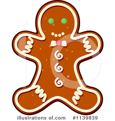 Royalty Free  Rf  Gingerbread Cookie Clipart Illustration  1139839 By