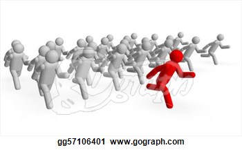 Stock Illustrations   Follow The Leader  Stock Clipart Gg57106401