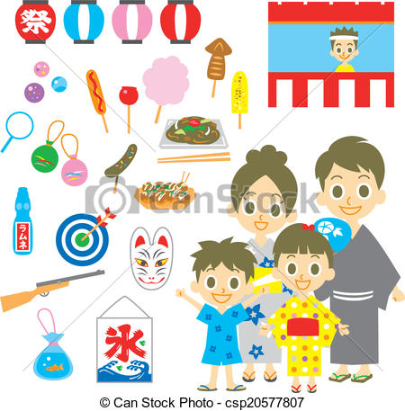 Summer Festival In Japan Family   Csp20577807