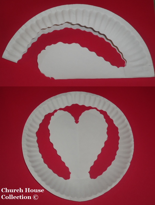 Take Your Paper Plate And Fold It In Half  Cut A Heart Shape Out Using