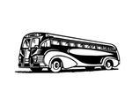 Travel By Bus Retro Clip Art Set Of Vintage Travel