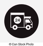 Truck Clip Art Vector Graphics  3195 Black White Truck Eps Clipart