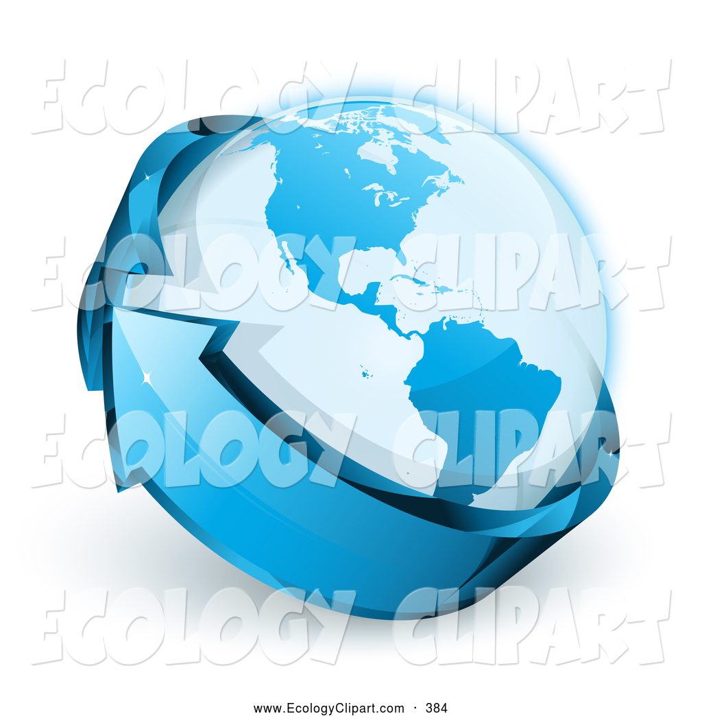     Art Of A Simple Blue Shiny Arrow Circling Planet Earth By Beboy    384