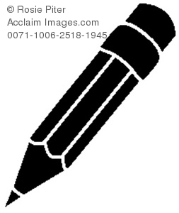 Black And White Pencil Clipart   Black And White Pencil Stock