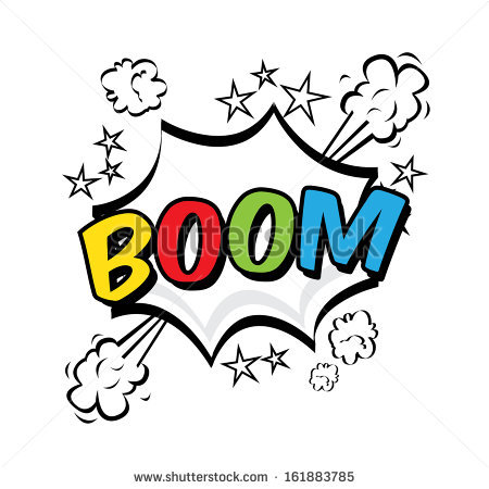 Boom Pop Art Explosion Over White Background Vector Illustration