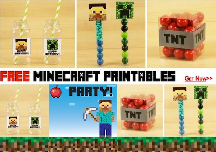 Free Minecraft Party Printables Via Kara S Party Ideas Karaspartyideas    