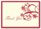 Holiday Thank You Clip Art Red Snowflake Thank You Card