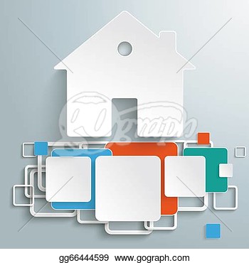 House Foundation Colored Squares Infographic Piad  Clipart Gg66444599
