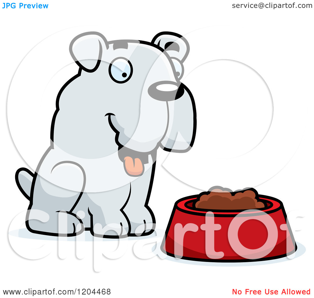 Images Of Puppy Dog And Food Bowl Royalty Free Vector Clipart Cory