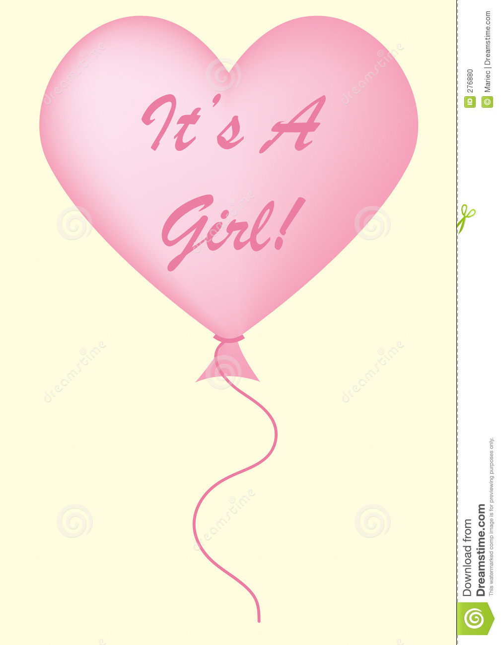 Its A Girl Clipart Baby Pink It S A Girl Balloon