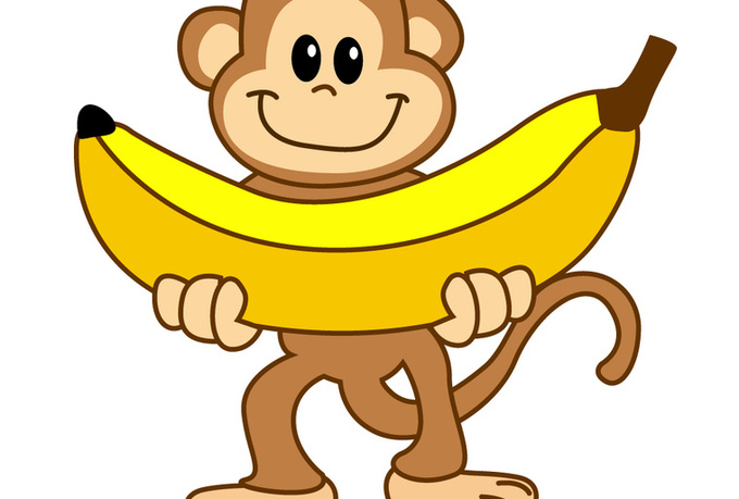 Monkey With Banana Clip Art Monkey With Banana Jpg