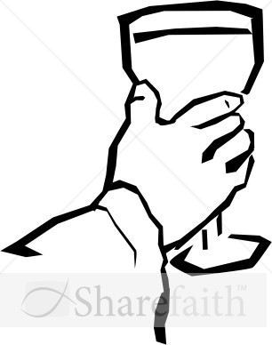 Offering A Cup Of Wine   Communion Clipart