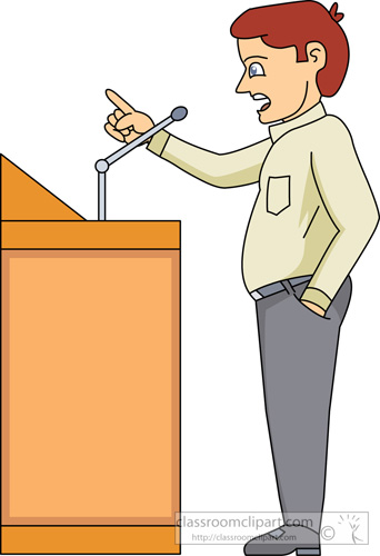 People   Man Giving A Speech   Classroom Clipart