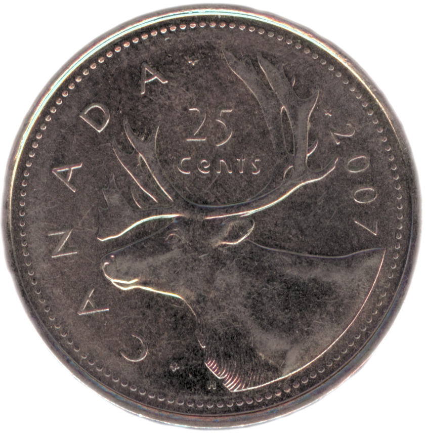 Quarter Tails Canadian 25 Cent Quarter Tails