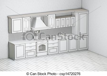 Rough Draft Of Classic Kitchen Cabinet  Second Version