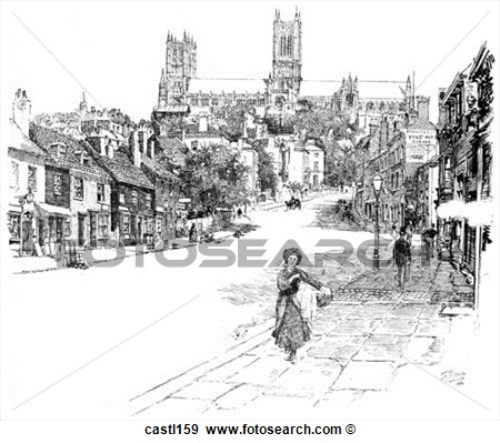 Side Of Lincoln Cathedral England  Fotosearch   Search Vector Clipart