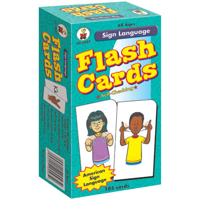 Sign Language Flash Cards Clipart