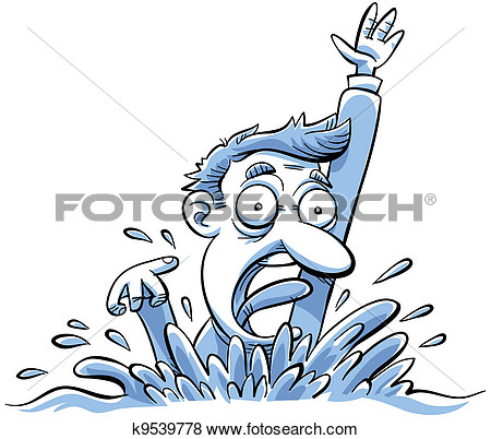 Stock Illustration Of Drowning Man K9539778   Search Eps Clip Art