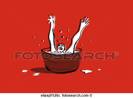 Stock Photography Of Tub Bathtub Drowning Cry For Help Panic Head