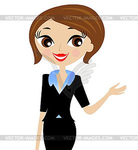 Young Business Woman   Vector Clipart