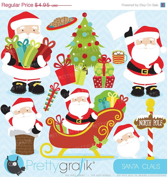 80  Off Sale Christmas Clipart Commercial Usesanta Claus Vector