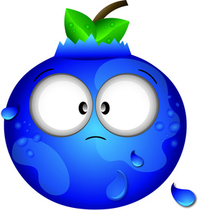 Blueberry Clipart Image   Animated Blueberry With Crossed Eyes
