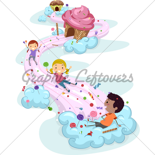 Candy Land Kids In Cartoon