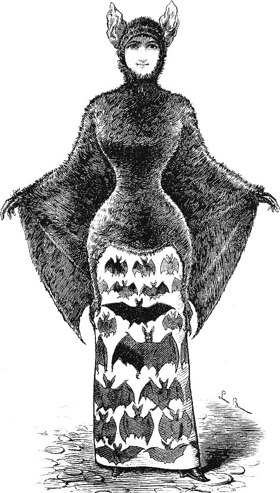     Clip Art   2 Victorian Bat Ladies   Halloween   The Graphics Fairy