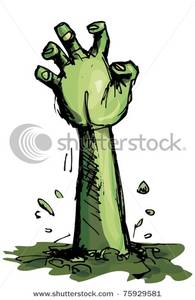 Clipart Image Of A Zombie S Arm Reaching Out Of The Ground