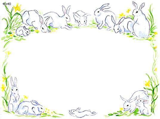 Easter Bunny Border Clipart