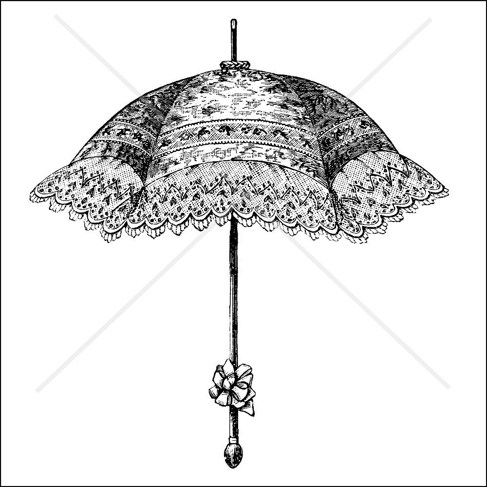 Etsy Comvintage Fancy Umbrella   Clip