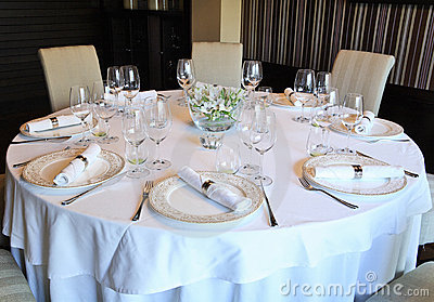 Fancy Table Set For A Dinner Stock Image   Image  3536261