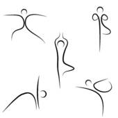 For Your Design Gymnastic Silhouettes Collection Yoga Women Yoga Poses