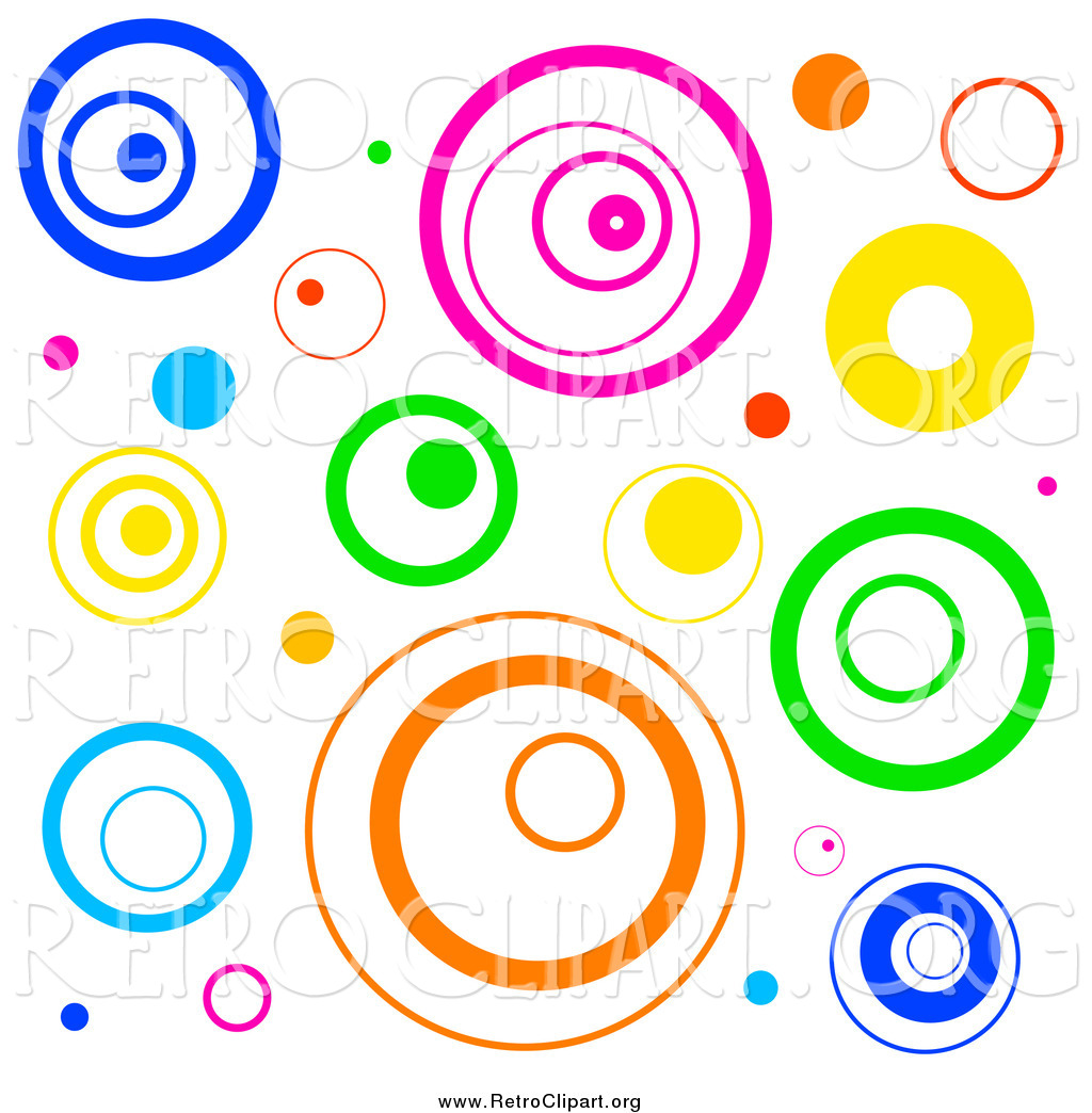 Funky Background With Retro Circles Retro Clip Art Prawny