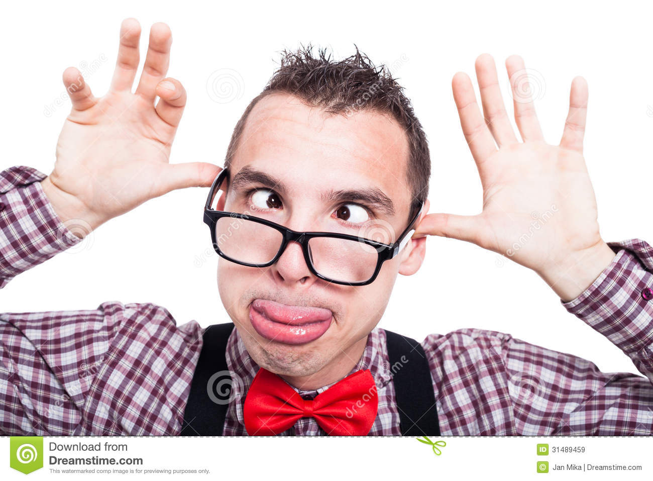 Funny Cross Eyed Nerd Face Royalty Free Stock Images   Image  31489459