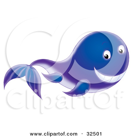 Happy Whale Swimming Clipart Illustration By Mister Elements