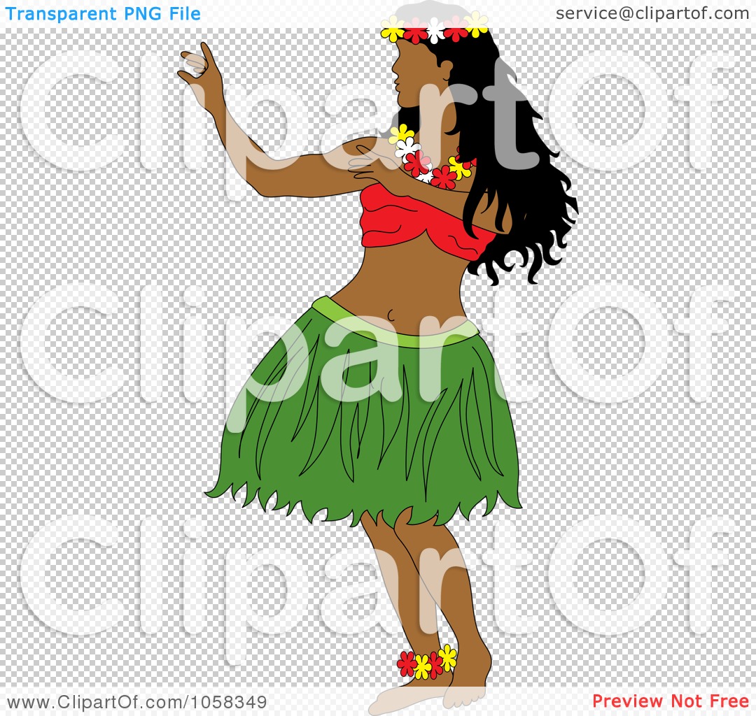 Illustration Of A Hawaiian Hula Dancer   1 By Pams Clipart  1058349
