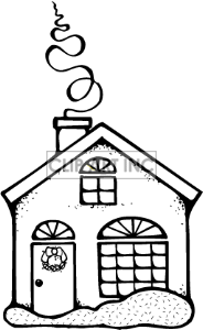 Old House Clipart Black And White