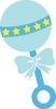 Rattle Clipart Image   Blue Baby Rattle