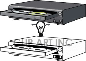 Royalty Free Open Dvd Player Clipart Image Picture Art   146991