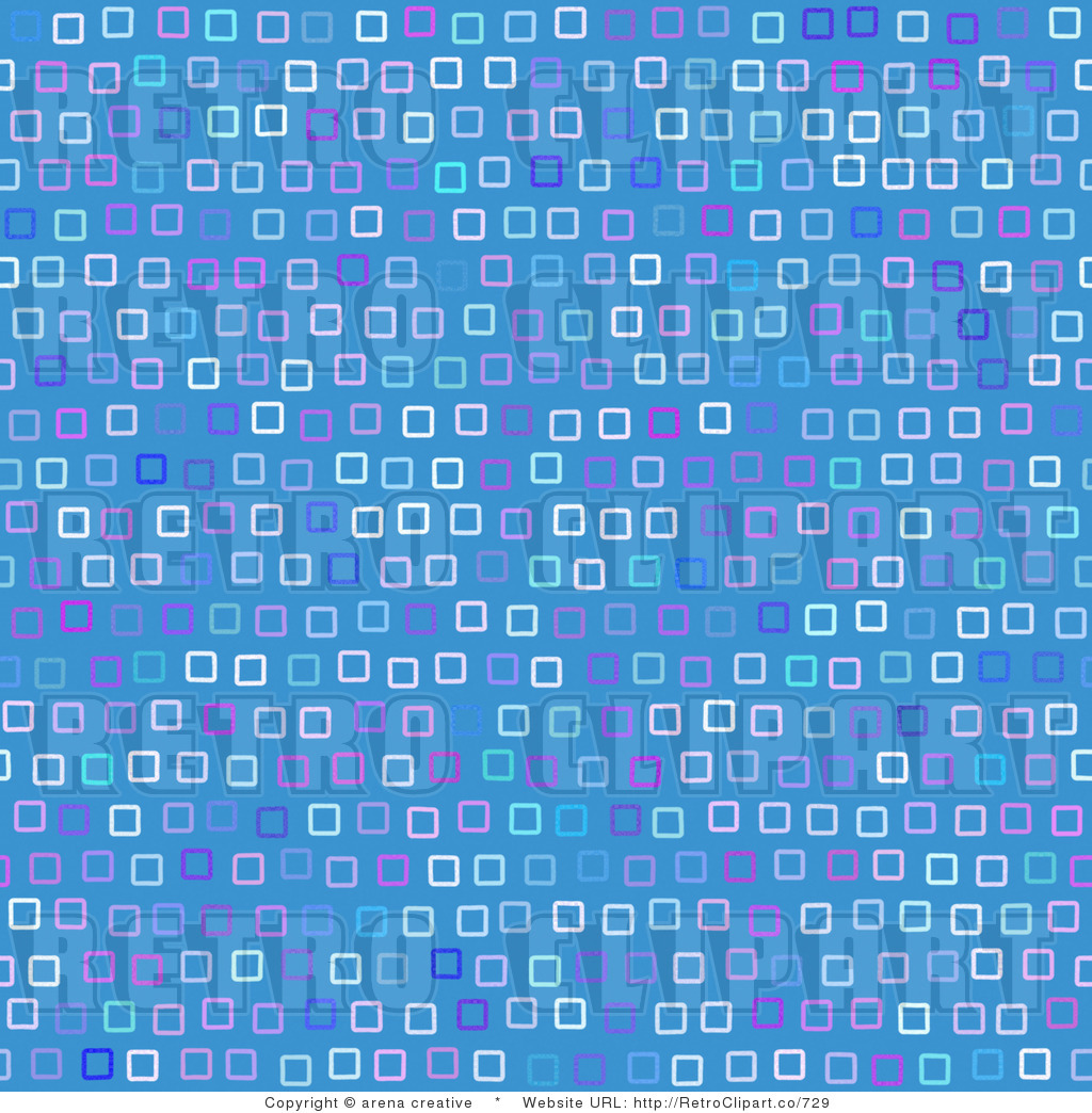 Royalty Free Retro Blue Square Outlines Background