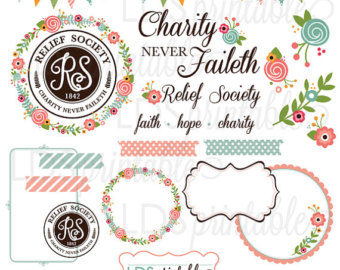 Rsca001   Lds Relief Society Clipart Clip Art Faith Hope Charity