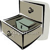 Safe In A Drawer   Royalty Free Clipart Picture