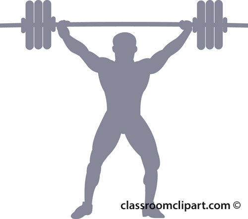 Silhouettes   Weightlifting 712 01b Silhouette   Classroom Clipart