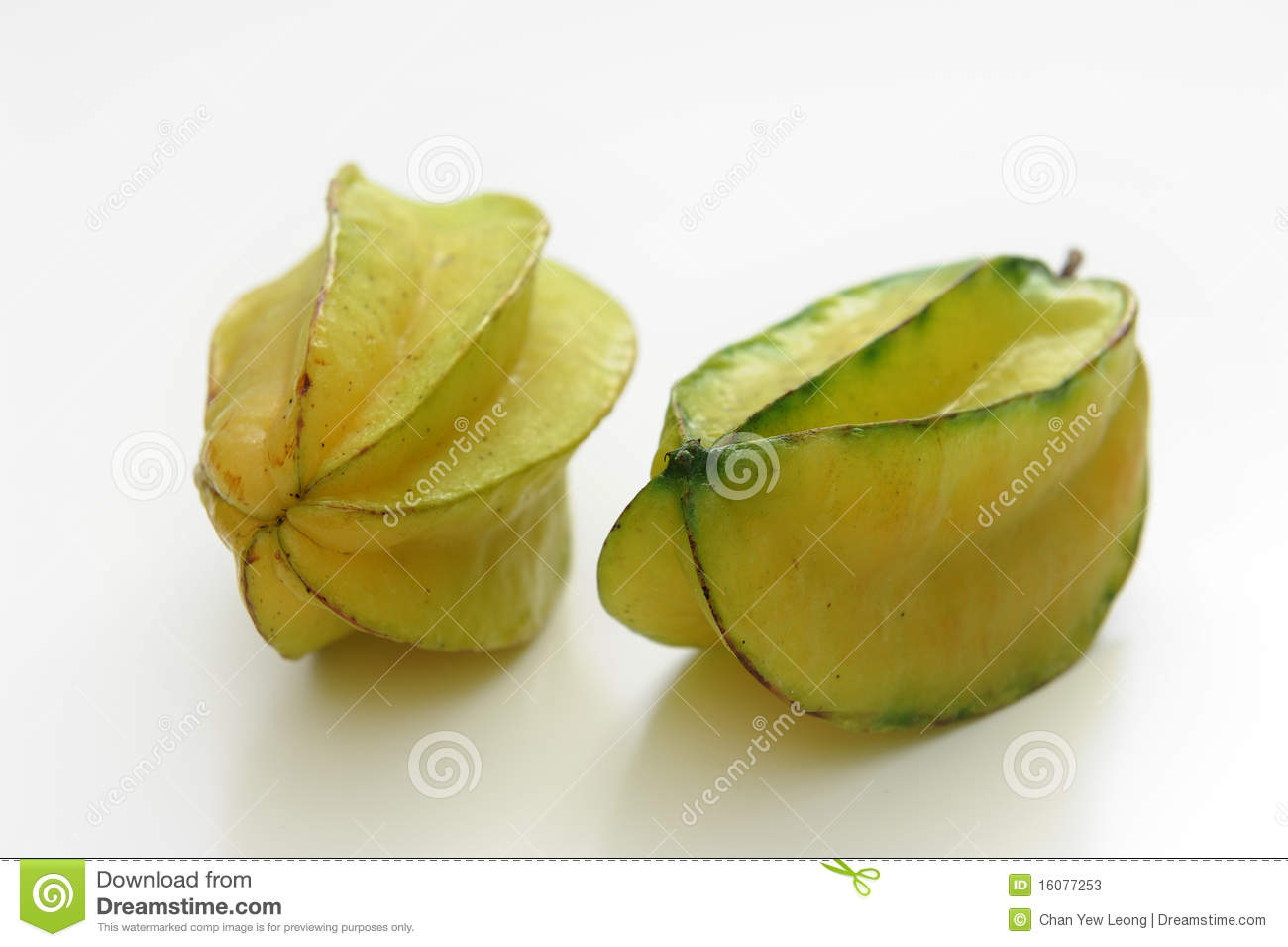 Star Fruit On White Background An Organic Food