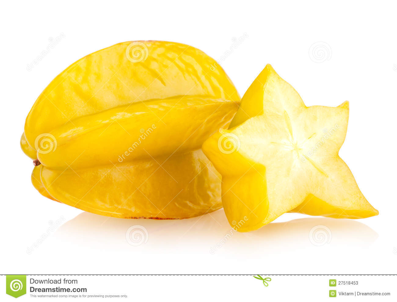 Star Fruit On White Background
