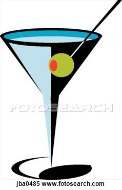 Stock Illustration   Martini And An Olive  Fotosearch   Search Clipart
