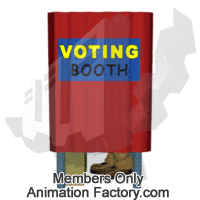 Voting Booth Animated Clipart