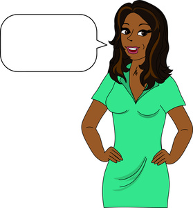 Woman Clipart Image   Adult African American Woman With Hands On Hips