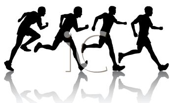 0511 1001 0719 2970 Silhouette Of A Group Of Runners Clipart Image Jpg